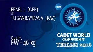 Qual. FW - 46 kg: A. TUGANBAYEVA (KAZ) df. L. ERSEL (GER), 6-0
