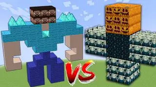 MONSTER STEVE vs All New Golems Minecraft Mob Battle !