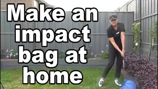 Make your own golf impact bag to use at home