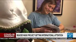 Indigenous artists turning face masks into beaded masterpieces
