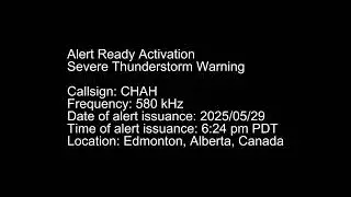 (DESTRUCTIVE SVR) Alert Ready Severe Thunderstorm Warning | May 29, 2025 (NPAS #3)