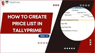 How to Set Price List in TallyPrime