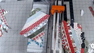 Using Up Christmas Paper Scraps - Day 6 - Sewing on Paper Strips
