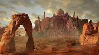 DIGITAL MATTE PAINTING - SPLITTING THE TAJ MAHAL | PHOTOSHOP DEMO DIGITAL ART MATTE PAINTING