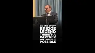 Steve Weinsteins Tribute to His Greatest Partner #BridgeUnleashed #ContractBridge #shorts