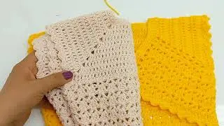Kolay kız çocuk için tığ işi bolero yelek
