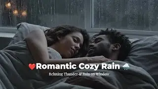 Slow Rain Sounds for Sleeping & Deep Relaxation | Water Sounds for Sleep | Romantic Couple Rain 🌧️