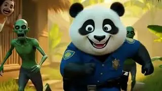 Zombies Catch Panda Police 🧟🐼 | Funny Kids Story | Panda vs Zombies in Village&rdquo;