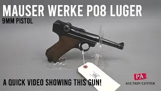 192 Mauser Werke BYF 42 P08 9mm Luger Pistol - A Quick Video in our Photo Booth