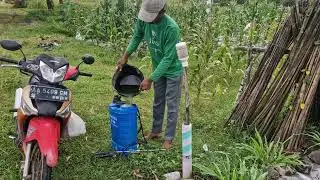 SMART PREPARATION BEFORE SPRAYING! FERTILIZER FILLING TRICK FOR CHILI PLANTS!  -Agriculture Farming