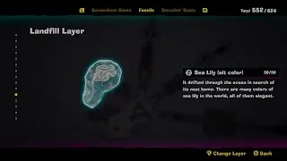 Donkey Kong Bananza - Landfill Layer: All 30 Fossil Locations (Sea Lily (alt color))