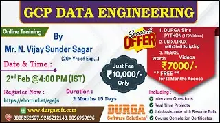 GCP DATA ENGINEERING Online Training @ DURGASOFT