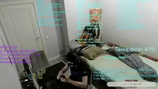 (2h sleep per day)(Uberman)[Day 46]Polyphasic sleep transition(24 h stream everyday) Part 3