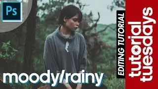 HOW TO EDIT MOODY/RAINY PHOTOS with PHOTOSHOP | Tutorial Bites