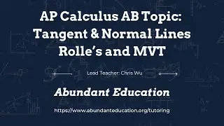 Abundant Education AP Calculus Tutoring Sample Part 2