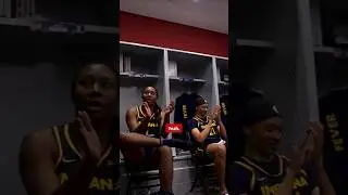 Inside locker room after Indiana Fever win vs Atlanta Dream | WNBA women's basketball #shorts #short