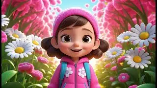 Seven Little Flowers Blooming Bright | Fun Counting Song for Kids | Colorful Garden Adventure Rhyme