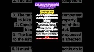 what are Essentials of Transfer of Property#tips#kslu#law💯made easy#drafting#pleading #conveyancing