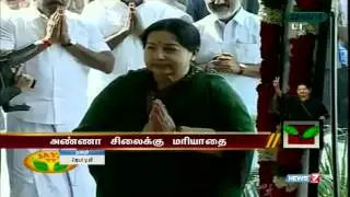 Jayalalithaa garlands statue of MGR, Anna and Periyar | Tamil Nadu | News7 Tamil |
