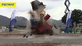 Crash test of K12 Pilomat rising bollard  - Orion21 Kft