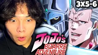 Experiencing Jojo's Bizarre Adventure UNSPOILED (3x5-6) | FIRST TIME REACTION