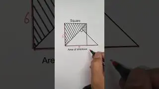 Geometry problem | how to solve shadows of this shape #geometry #area #shorts