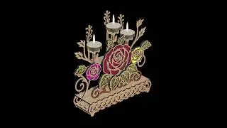 Candle Stand - Laser Cut Design - 3mm 1/8in - Digital Download SVG File - Design No. CS-260126