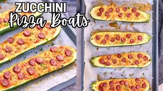 Zucchini Pizza Boats | Easy Low-Carb 30-Minute Dinner