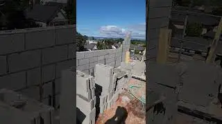 Block Leads on Double Block Fire Walls #construction #block #masonrywork