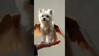cute dog with wings #shorts #cute #ai