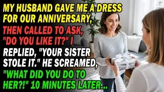 😍I Got An Anniversary Dress From My Husband👗 When I Told Him His Sister Took It😱 His Voice Choked...