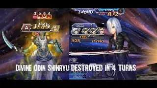 Dissidia Opera Omnia:  Divine Odin Shinryu SPEEDRUN with KADAJ (4 Turns, 5 Minutes)