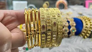 2 gram Real Gold look Daily wear Bangles (7982123506) #rkjewellery #gold #jewellery #bangles #viral 