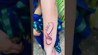 Name butterfly tattoo #tattoozden #tattoo #ranaghat #tattoolover #sagargond