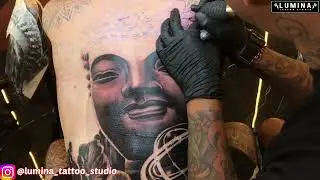 2 FULL BACK TATTOO 4 SESSIONS HANNYA MASK AND BUDDHA TATTOO