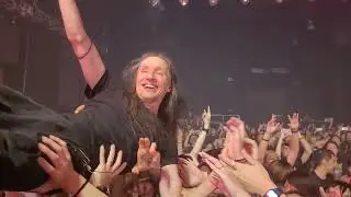 Within Destruction's Rok Rupnik crowd surfing in Hong Kong - 22 March 2023