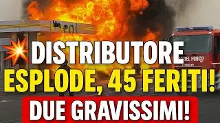fuoco e fiamme a Roma esplode un benzinaio stazione ENI