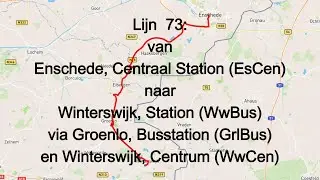 Lijn 73 van Enschede EsCen  naar Winterswijk WwBus  via Winterswijk Centrum