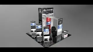 IM79 Modular Custom Trade Show Island Exhibit Rental in Las Vegas