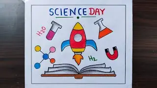 National Science Day Drawing Easy / National Science Day Poster / Science Day Poster Drawing