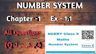 chapter 1| Ex 1.1 | Q1,Q2,Q3,Q4 | Number system | Math | class 9 |NCERT| Deepak yadav |