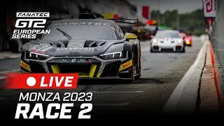 LIVE | Race 2 | Monza | Fanatec GT2 European Series 2023 (English)