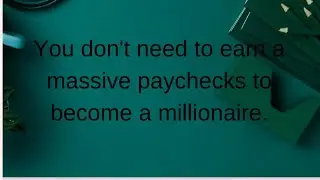 A millionaire with no high paying job,no extraordinary income #financialliteracy #learning 