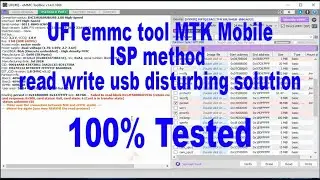 UFI emmc tool ISP method read write usb disturbing solution