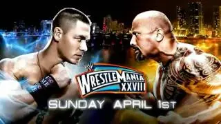 WWE WrestleMania 28 - The Rock Vs John Cena Official Match Card *HD*
