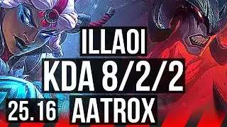 ILLAOI vs AATROX (TOP) | 7 solo kills, 8/2/2 | NA Master | 25.16