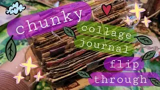my FIRST ever collage journal FLIP THROUGH! [& I finished junk journal july in here too💘]