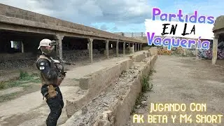 Partidas De AirSoft En La Vaquer&iacute;a /Jugando Con Ak 47 Beta y M4 Short / #airsoft #airsofters