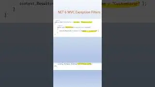.NET6 MVC ExceptionFilters