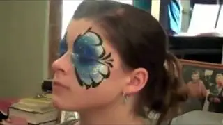 Frozen Butterfly Face Painting | Marvelous Masks Chicago Face Painter
